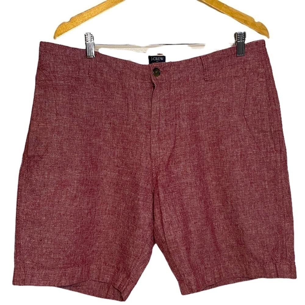 J. Crew gramercy menβs shorts heathered red linen